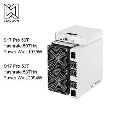 82dB Antminer S17 Pro 50T 53T Çift Silindirli Fanlı İkinci El