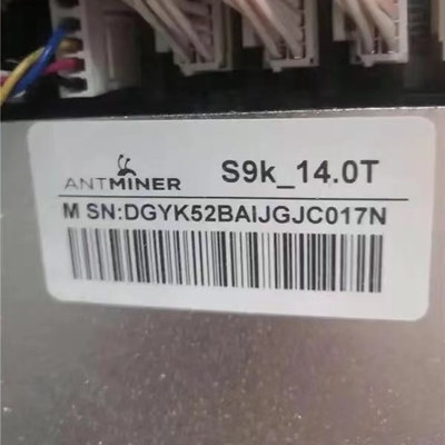 1148W Asic Bitmain Antminer S9K 14T İkinci El Dijital Para Madenciliği Makinesi